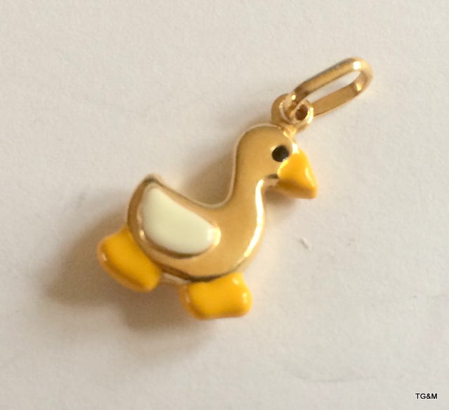 A 9ct gold tie pin with gold duck  and gold star - Image 4 of 5