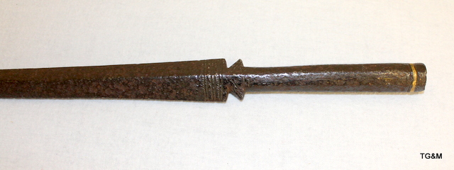 An 18th century Indo Persian horsemans Lance head 64cms in length - Image 2 of 2