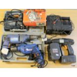 A quantity of mixed electrical tools