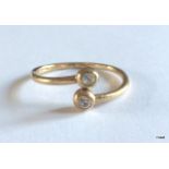 A 9ct gold ladies ring size q