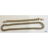 A silver mans necklace and bracelet 160gm