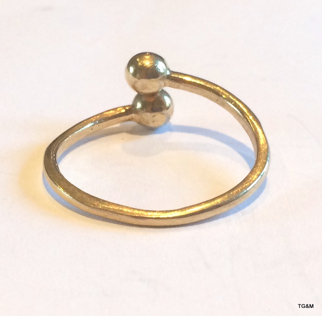 A 9ct gold ladies ring size q - Image 3 of 3