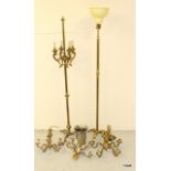 3 x French chandeliers (2 with drops) and a Bonus Champagne bucket from 1930's to 1950's and 2