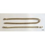 A silver mans necklace and bracelet  95gm