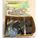 A Scalextric 200 boxed model race set with a large quantity of extra track