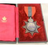 A King George V Imperial Service Medal Star named to Thomas King in its original case by Elkington