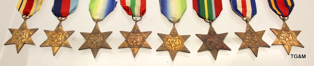 8 WW1 stars including Atlantic,  Italy and Pacific