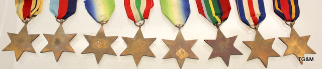 8 WW1 stars including Atlantic,  Italy and Pacific - Image 2 of 2