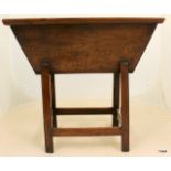 A 19th Century Oak dough bin with sliding top 76 x 81 x 51cm