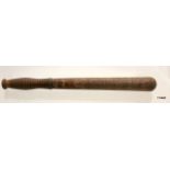 Victorian Police Officer's Fine Quality Turned Wood Truncheon DG27 Embossed. 39.5 cm long.