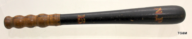 Victorian Police Officer's 1847 Labelled NP Truncheon. 41cm in length.