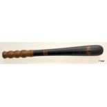 Victorian Police Officer's 1847 Labelled NP Truncheon. 41cm in length.