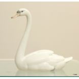 A Lladro figure of a swan No 5230, measuring 22cm