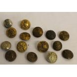 An assortment of 15 Victorian Army and Naval buttons