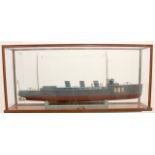 Live Steam model of a Destroyer 'Raider' by Bassett Lowke fitted with boiler and engine 38inches