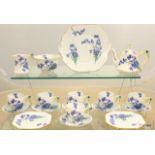 A 6 place setting Royal Stafford English bone china 22 piece tea set