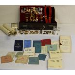 A leather Masonic case with a large amount of RAOB & Masonic Medals Badges & Jewels with