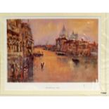 A William Davies Limited Edition print 'The Grand Canal Venice. 70 x 59cm