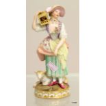 Meissen/Dresden figure of a lady and her sheep. Measuring 20cm
 
There is a slight chip to the