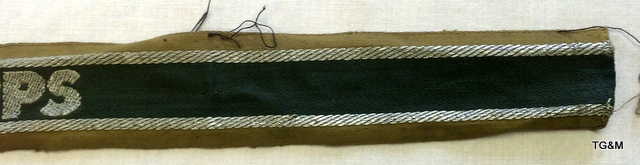 A WW2 South African Afrikakorps sleeve title. Measures 16" long. - Image 4 of 7