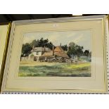 Juliet Pannett - 'The Spotted Cow, Angmering', watercolour, signed and dated 1978 recto, titled