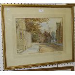 W. Cheesman - Maltravers Street, looking towards the Castle, Arundel, watercolour and gouache,