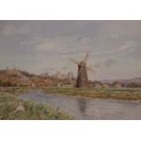Arthur Foord Hughes - 'Arundel Tower Mill', watercolour, signed recto, titled and dated 1930