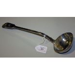 A Victorian silver Fiddle and Shell pattern soup ladle, London 1848 by Joseph & Albert Savory,