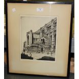 D.G. Bryn Williams - 'Liverpool Cathedral', monochrome etching, signed in pencil recto, titled label