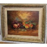 W. Brooks-Green - Still Life Study of Fruit and a Butterfly, oil on canvas, signed and dated '90,