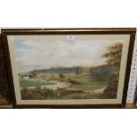 Late 19th Century British School - Landscape View with a Sailing Boat on the River Arun, Arundel