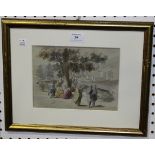 19th Century Continental School - 'Constantinople', watercolour, indistinctly signed, titled and