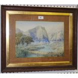 B. Yamamoto - Japanese Landscape View, watercolour, signed, approx 26cm x 36cm.