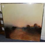 A.G.M. Wickham - View at Sunset, oil on canvas, signed, approx 116cm x 116cm.