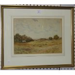 George Oyston - 'At Fittleworth, Sussex', watercolour, signed and dated 1924 recto, titled verso,
