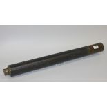 A 19th Century leather bound and brass single drawer telescope, the barrel inscribed 'Dolland