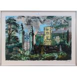 John Piper - Canons Ashby, screenprint in colours published by CCA, circa 1983, signed and editioned