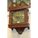 A mid-20th Century mahogany cased wall clock, the brass square dial inscribed 'E.J. Goodfellow,