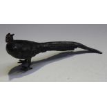 An early 20th Century Austrian cold painted cast bronze figure of a pheasant, length approx 21cm.