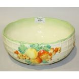 A Royal Staffordshire pottery A.J. Wilkinson Ltd. circular fruit bowl, the exterior moulded and