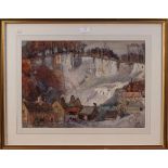 Sidney Dennant Moss - 'Amberley Chalk Pits', 20th Century watercolour, signed and dated '27 recto,