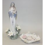 A Lladro Utopia collection porcelain figure Madonna of the Flowers, No. 8322, boxed, and a Lladro