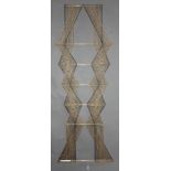 A Peter Collingwood woven thread and aluminium rod wall hanging, 'M. 83 No. 2', the seven double-rod