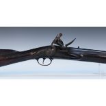 A 10 bore flintlock E.I.C. musket with sighted barrel, length approx 94cm, marked 'JPR/EXR/445',