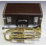 A Yamaha YCR 2330 cornet, bearing number '204471', cased.