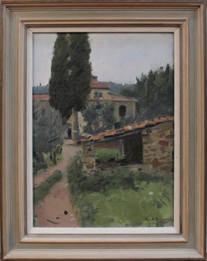 Ken Howard - 'Tuscany', late 20th Century oil on canvas, signed recto, titled verso, approx 34cm x - Image 2 of 4