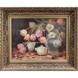 Princess Victoria Melita of Saxe-Coburg and Gotha - Still Life Study of Tulips, oil on canvas,