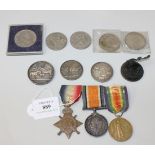 A 1914-15 Star, 1914-18 British War Medal and 1914-19 Victory Medal to 'G-4052 Pte A. Seymour. R.