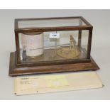 An early 20th Century Short & Mason oak cased 'Cyclo-Stormograph' barograph with gilt brass