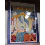 A 1930s lithographic poster for the pantomime 'Cinderella', published by Taylors, Wombwell, Yorks,